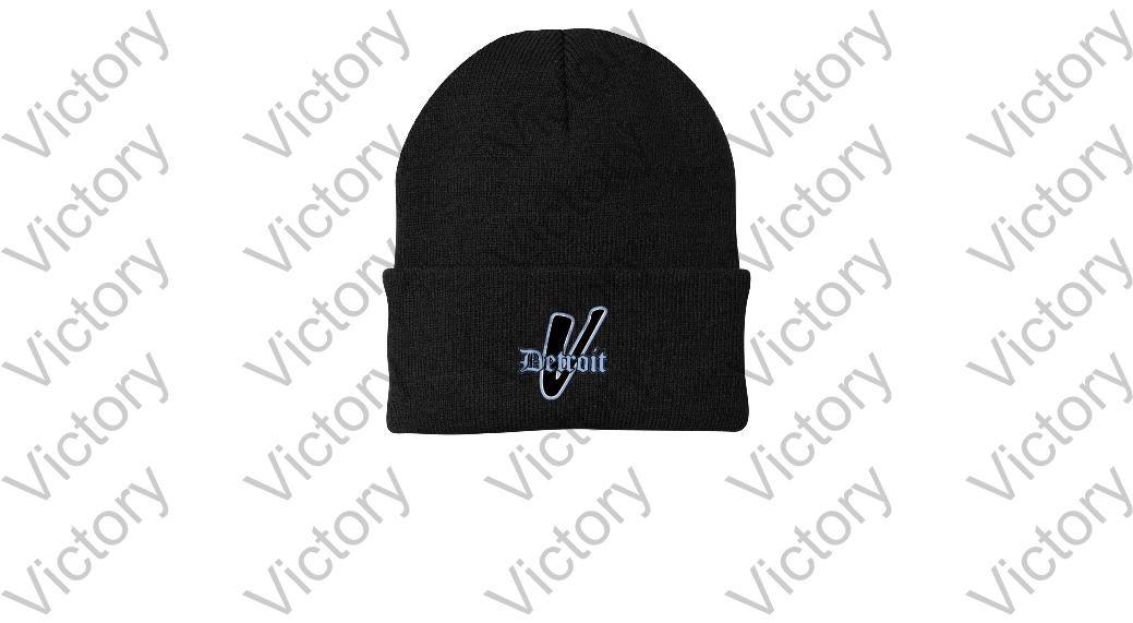 Solid Black flip beanie