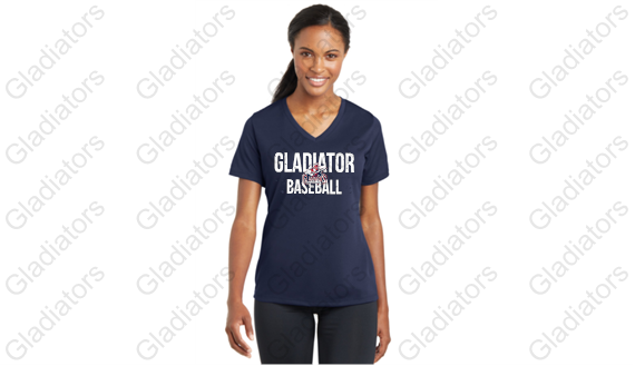 Gladiator Ladies V-Neck Dri Fit shirt